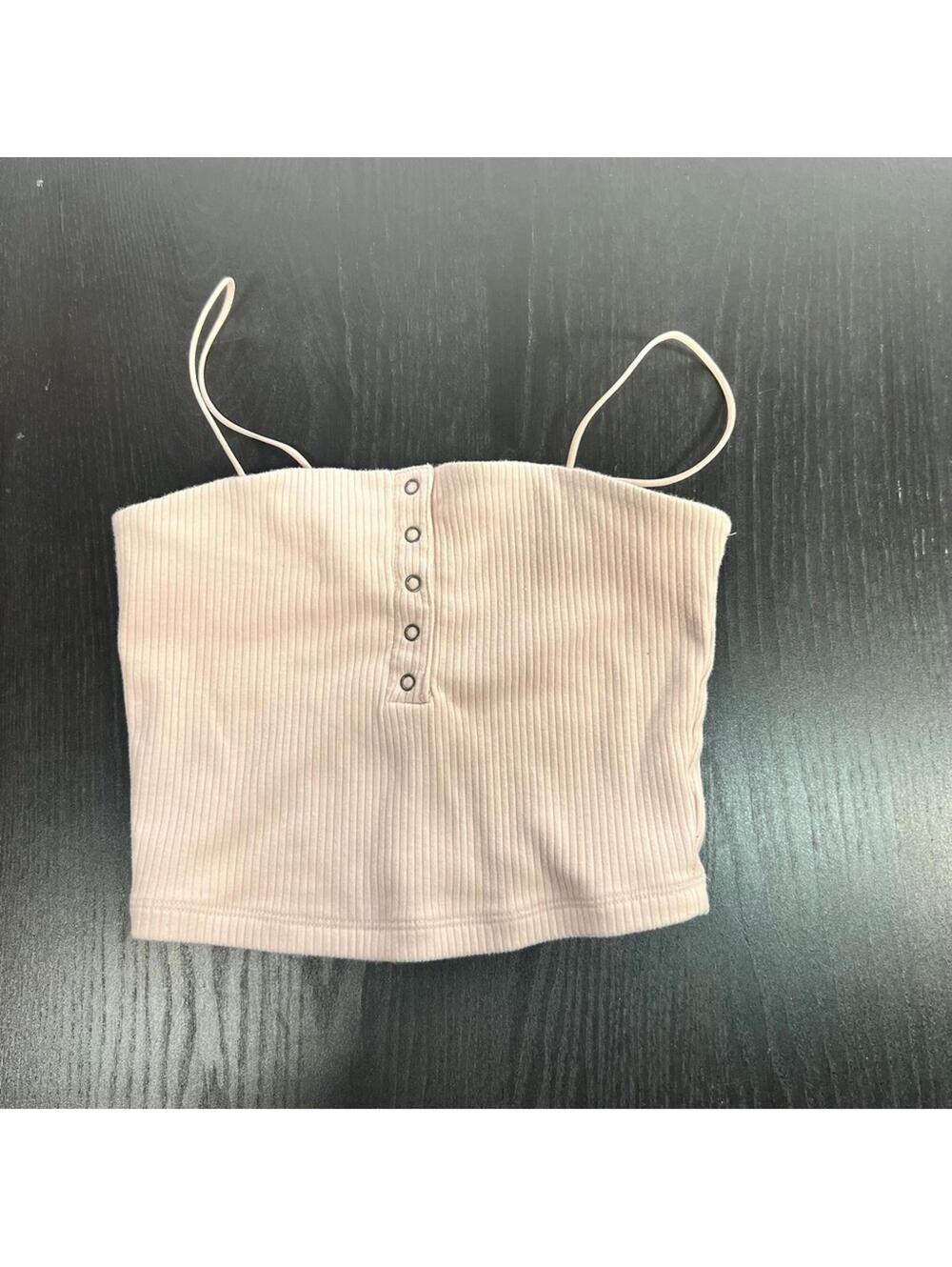Aeropostale Pink Ribbed Crop Camisole